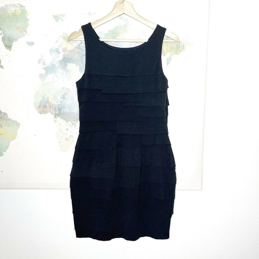 Bailey 44‎ Dressed Size Small Dress Bodycon Charcoal Gray Sleeveless Layered